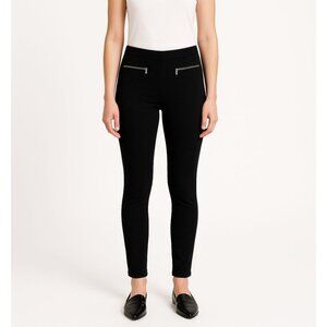 Roberto Cavalli Womens Black Skinny Pants With Zipper Pockets Size 8